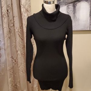Black Turtleneck Mini Dress
